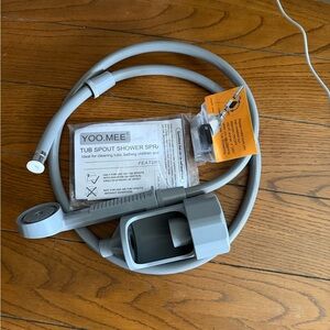 YOO.MEE Tub Spout Shower Sprayer in Gray